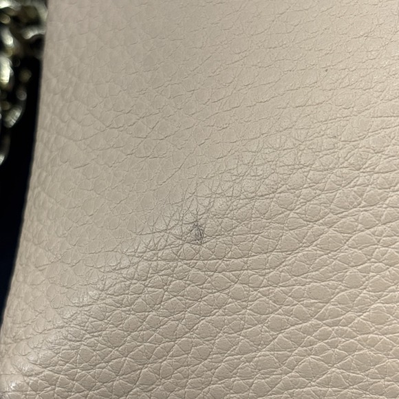 Calvin Klein Pebbled Leather Peach Chain Crossbody Purse Gold Lock Charm EUC‎ - Picture 10 of 16